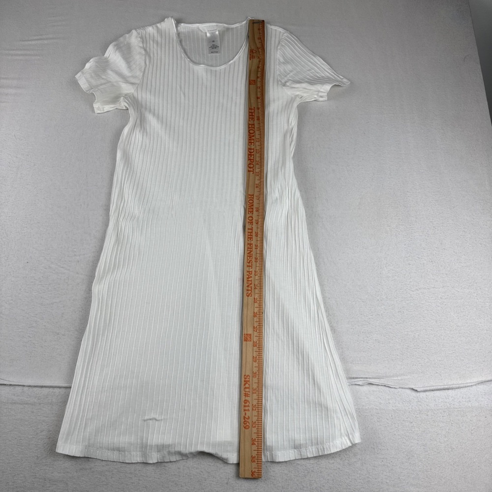Hanro of Swirtzerland Womens Ribbed Nightgown XS White READ Cotton Sleepwear - Picture 2 of 10